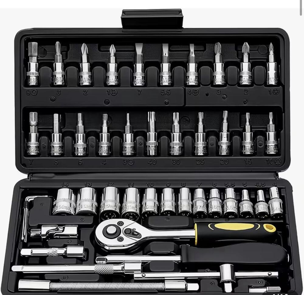 Tool Kit with Case 46 Piece Total Repair Tool Set Brand New